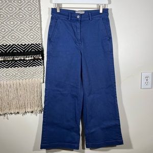 Everlane blue wide leg crop pants